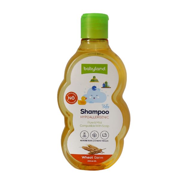 شامپو-بچه-حاوی-پروتئین-جوانه-گندم-بیبی-لند-200-میلی-لیتر---Babyland-Hypoallergenic-Wheat-Germ-200-Ml