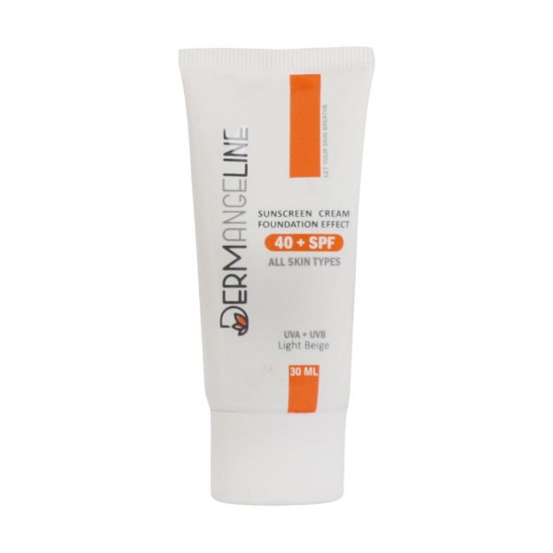 ضد-آفتاب-کرم-پودری-SPF40-درم-انجلین-مناسب-انواع-پوست-30-میلی-لیتر---Dermangeline-SPF40+-Sunscreen-Cream-All-Skin-Types-30-ml