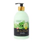 کرم-مرطوب-کننده-پمپی-عصاره-آلوئه-ورا-و-خیار-نیوتیس-500-میلی-لیتر---Newtis-moisturizing-cream-with-Cucumber-and-Aloe-Vera-extract-500ml