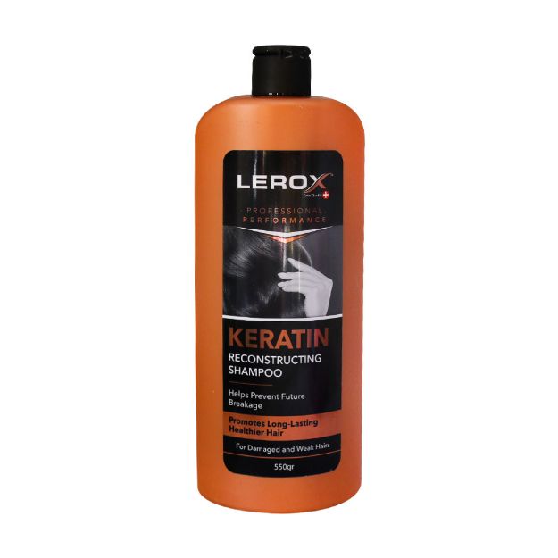 شامپو-کراتینه-مو-لروکس-مناسب-موهای-شکننده-و-آسیب-دیده-550-گرم---Lerox-Keratin-Reconstructing-Shampoo-550-gr