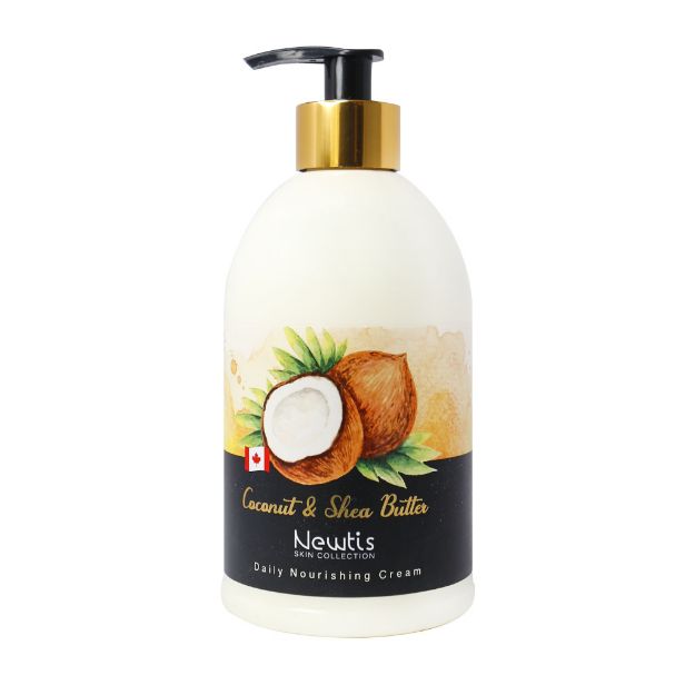کرم-مرطوب-کننده-پمپی-عصاره-نارگیل-و-شی-باتر-نیوتیس-500-میلی-لیتر---Newtis-moisturizing-cream-with-Coconut-extract-and-shea-butter-500ml