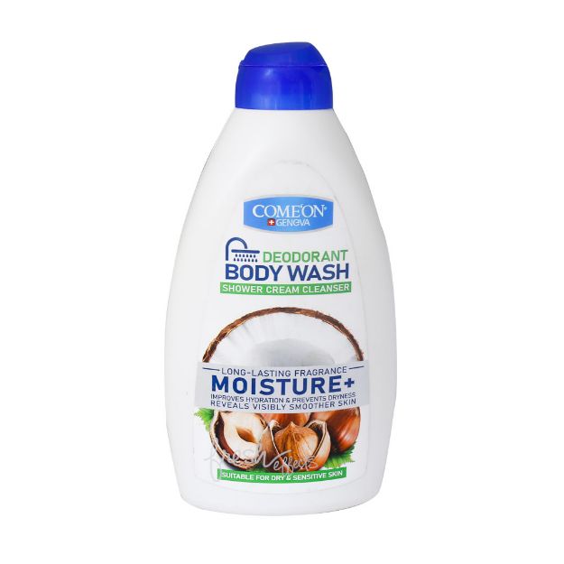 شامپو-بدن-کرمی-کامان-مدل-Moisture-مناسب-پوست-خشک-و-حساس-510-میلی-لیتر---Comeon-Deodorant-Body-Wash-Model-Moisture-510-ml
