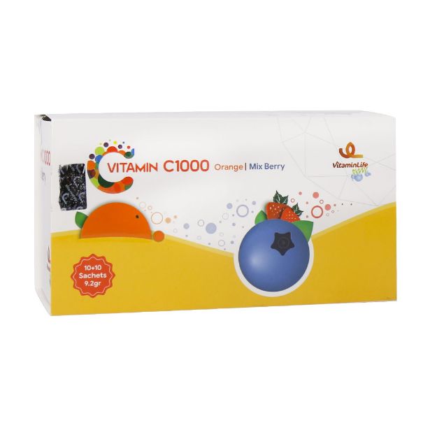 ساشه-ویتامین-C-1000-میلی-گرم-ویتامین-لایف-با-دو-طعم-20-عدد---Vitamin-Life-Vitamin-C-1000-Mg-20-Sachets