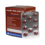 قرص-آهن-60-و-فولیک-اسید-0.5-آوه-سینا-100-عدد---Ave-Sina-Iron-60-And-Folic-Asid-0.5-100-Tabs