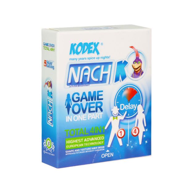 کاندوم 4 کاره سرد کدکس مدل گیم اور 3 عدد - Nach Kodex Total 4 In 1 Model Game Over Condoms 3 Pcs