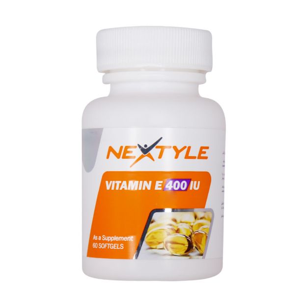 سافت ژل ویتامین E 400 واحد نکستایل 60 عدد - Nextyle Vitamin E 400 IU60 Caps