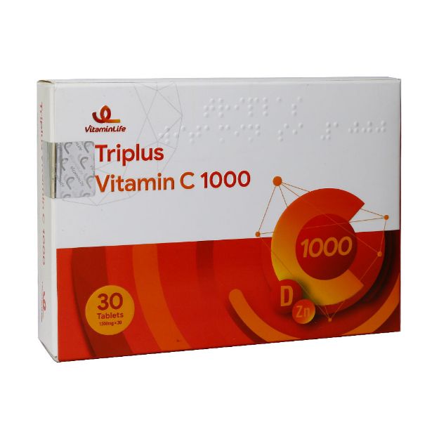قرص-تری-پلاس-ویتامین-C-1000-میلی-گرم-ویتامین-لایف-30-عدد---Vitamin-Life-Triplus-Vitamin-C-500-mg-30-Tabs