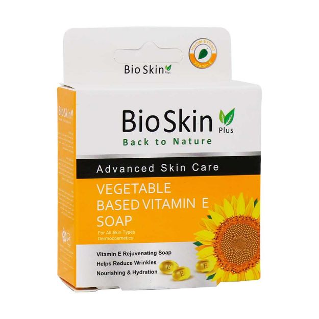 صابون-جوان-کننده-ویتامین-E-بایو-اسکین-پلاس-مناسب-انواع-پوست-100-گرم---Bio-Skin-Plus-Vegetable-Based-Vitamin-E-Soap-100-g