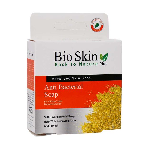 صابون-آنتی-باکتریال-گوگرد-بایو-اسکین-پلاس-مناسب-انواع-پوست-100-گرم---Bio-Skin-Anti-Bacterial-Sulfur-Soap-100-g