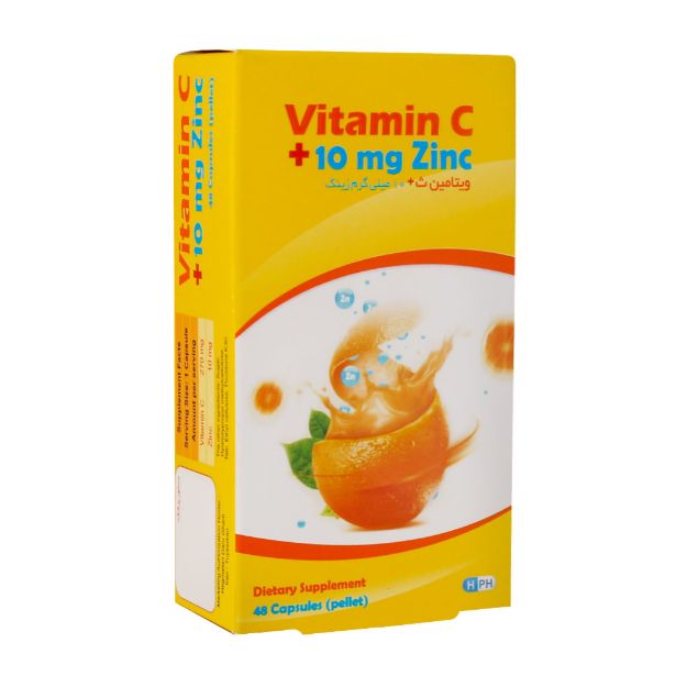 کپسول-ویتامین-C-و-10-میلی-گرم-زینک-هگمتان-دارو-غرب-48-عدد---Hegmatan-Daru-Gharb-Vitamin-C-+-10-Mg-Zinc-48-Caps