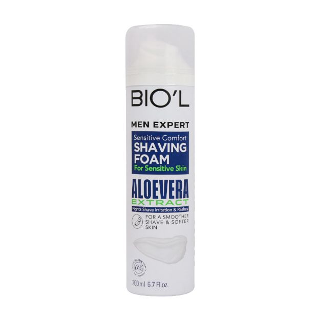 فوم اصلاح مردانه بیول حاوی عصاره آلوئه ورا 200 میلی لیتر - Biol Shaving Foam With Aloe Vera Extract 200 ml