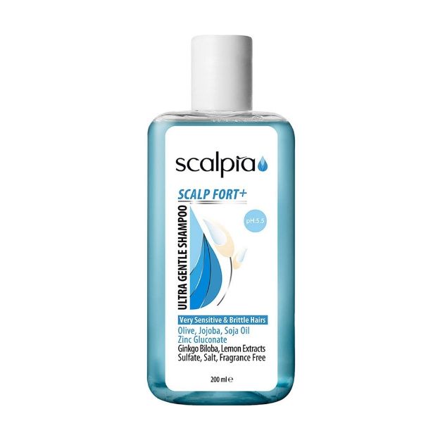 شامپو-مناسب-برای-موهای-بسیار-حساس-و-شکننده-اسکالپیا-۲۰۰-میلی-لیتر---Scalpia-Scalp-Fort-Plus-Ultra-Gentle-Shampoo-200-ml