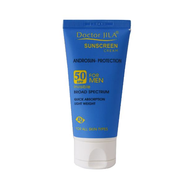کرم-ضد-آفتاب-بی-رنگ-SPF-50-آندروسان-پروتکشن-دکتر-ژیلا-مناسب-آقایان-50-گرم---Doctor-Jila-Androsun-Protection-Sunscreen-Cream-For-Men-50-g