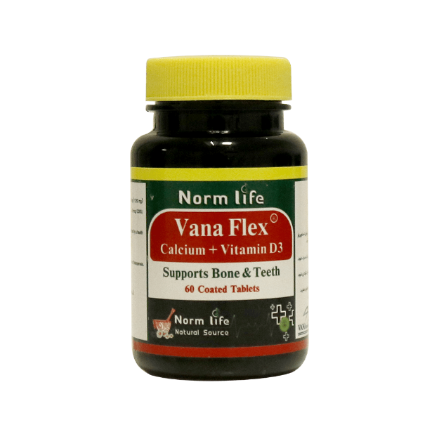 قرص-وانا-فلکس-کلسیم-و-ویتامین-D3-نورم-لایف-۶۰-عدد---Norm-Life-Vana-Flex-Calcium-+-Vitamin-D3-60-Tabs