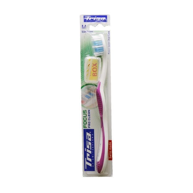 مسواک-فوکوس-پروکلین-تریزا-با-برس-متوسط---Trisa-Focus-Pro-Clean-Medium-ThootBrush