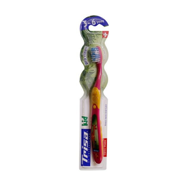 مسواک-کودک-تریزا-مدل-Kids-با-برس-نرم-مناسب-کودکان-۳-تا-۶-سال---Trisa-Kids-Soft-Toothbrush