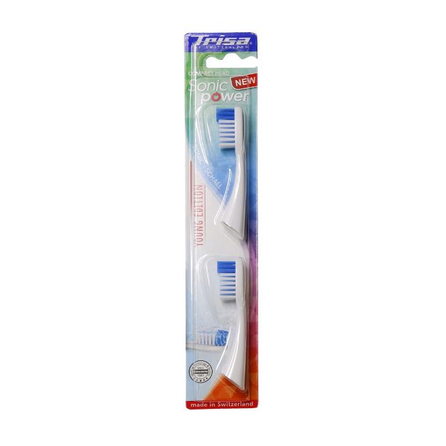 پک-دو-عددی-سری-یدک-مسواک-سونیک-پاور-یانگ-ادیشن-نرم-تریزا---Trisa-Sonic-Power-Yong-Edition-Toothbrush-Spare-Series-Pack-2-Pcs