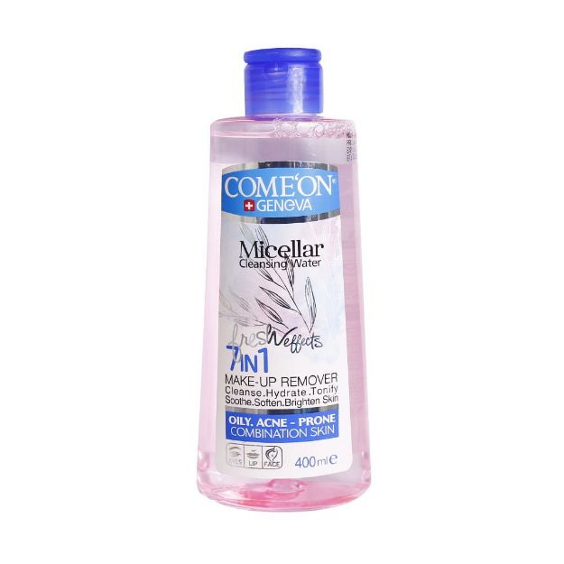میسلار-واتر-صورت-کامان-مناسب-پوست-چرب،-جوشدار-و-مختلط-400-میلی-لیتر---Comeon-Micellar-Cleaning-Water-For-Combination-Skin-400-ml