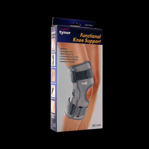 زانو-بند-قابل-تنظیم-آتل-دار-با-ساپورت-بالا-تینور-کد-D-09---Tynor-Functional-Knee-Support-Code-D-09