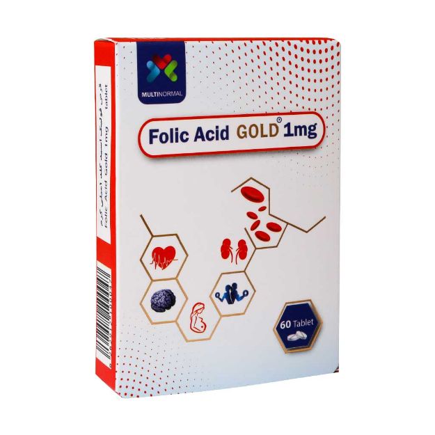 قرص-فولیک-اسید-گلد-1-میلی-گرم-مولتی-نرمال-60-عدد---Multi-Normal-Folic-Acid-Gold-1-mg-60-Tabs