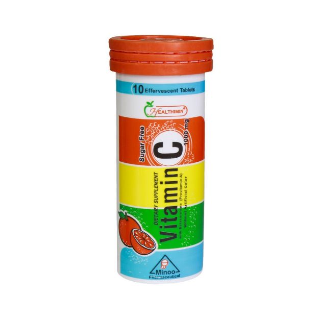 قرص-جوشان-ویتامین-C-1000-میلی-گرم-هلثی-مین-10-عددی---Healthimin-Vitaigmin-C-1000-mg-Mango-Flavour-10-Effervescent-Tablets
