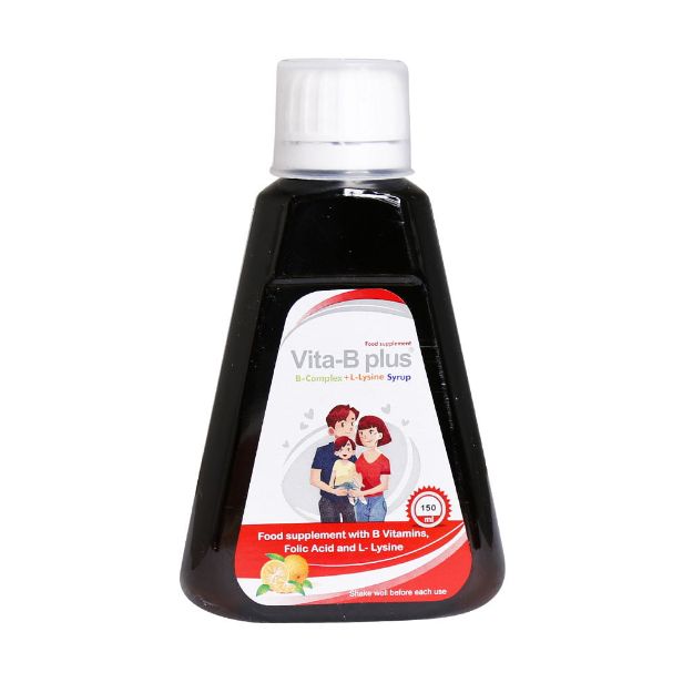 شربت-ب-کمپلکس-و-ال-لیزین-ویتا-بی-پلاس-خوارزمی-150-میلی-لیتر---Kharazmi-Vita-B-Plus-B-complex-+-L-lysine-Syrup-150-ml
