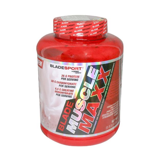 گینر-ماسل-مکس-بلید-اسپرت-با-طعم-وانیل-توت-فرنگی-4000-گرم---Blade-Sport-Muscle-Maxx-With-Strawberry-Vanilla-Flavor-4000-gr