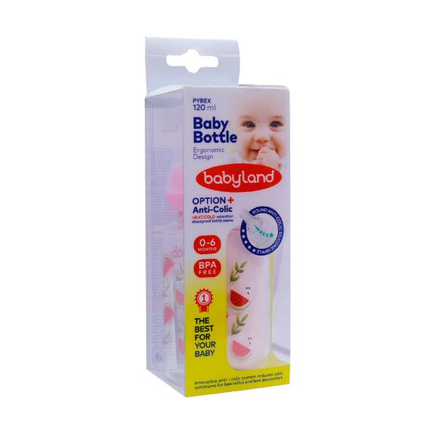 شیشه-شیر-پیرکس-کاوردار-بی-بی-لند-کد-518-حجم-120-میلی-لیتر---Baby-Land-Pyrex-Code-518-Baby-Bottle-120-ml