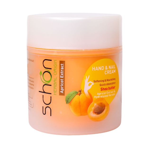 کرم-کاسه-ای-دست-و-ناخن-شون-حاوی-عصاره-زرد-آلو-150-میلی-لیتر---Schon-Hand-And-Nail-Apricot-Extract-Cream-150ml