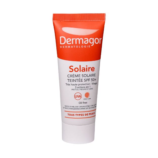 کرم-ضد-آفتاب-SPF-50+-رنگی-فاقد-چربی-3-در-1-درماگور-40-میلی-لیتر---Dermagor-Solaire-SPF-50+-Oil-Free-Cream-40-ml