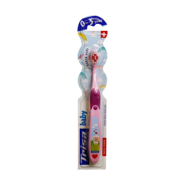 مسواک-کودک-تریزا-با-برس-نرم-مناسب-کودکان-۰-تا-۳-سال---Trisa-Baby-Toothbrush