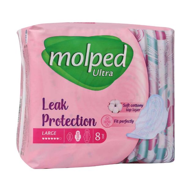 نوار بهداشتی بزرگ مولپد سری Ultra بسته ۸ عددی - Molped Ultra Large Sanitary Pad 8 Pcs