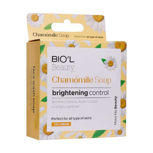 صابون-پاک-کننده-آرایش-صورت-بیول-حاوی-عصاره-بابونه-100-گرم---Biol-Chamomile-Brightening-Control-Soap-100-g