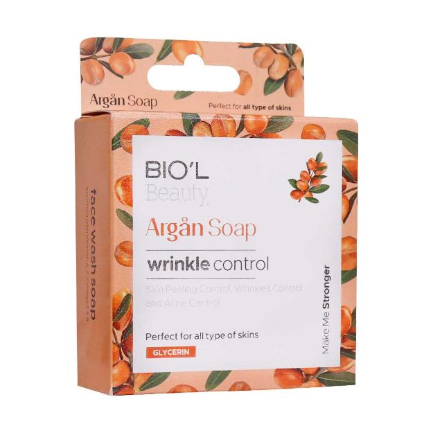 صابون-پاک-کننده-صورت-بیول-حاوی-روغن-آرگان-مناسب-انواع-پوست-100-گرم---Biol-Wrinkle-Control-Argan-Soap-100-gr