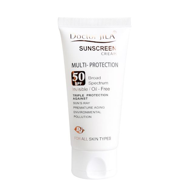 کرم-ضد-آفتاب-مولتی-پروتکشن-دکتر-ژیلا-SPF50-فاقد-چربی-۵۰-میلی-لیتر---Doctor-Jila-Tinted-Sunscreen-Cream-Multi-Protection-SPF50⁺-50-ml