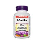 کپسول ال کارنیتین ۵۰۰ میلی گرم وبر نچرالز ۶۰ عدد - Webber Naturals L Carnitine 500 mg 60 Tabs