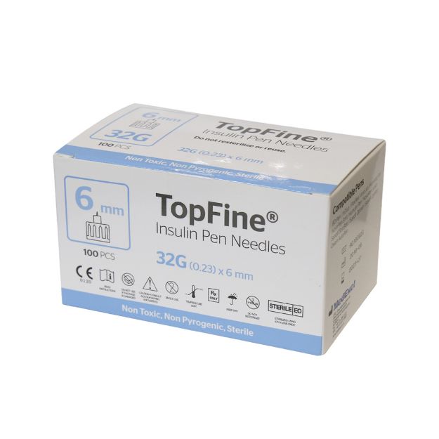سر-سوزن-قلم-انسولین-6-میلی-متری-تاپ-فاین-100-عدد---TopFine-Insulin-Pen-Needles-6-mm-100-PCS