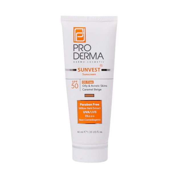 کرم ضد آفتاب فاقد چربی پرودرما SPF50 مناسب پوست های چرب و جوش دار ۴۰ میلی لیتر - Pro Derma Sunscreen SPF50 Oil Free cream 40 ml