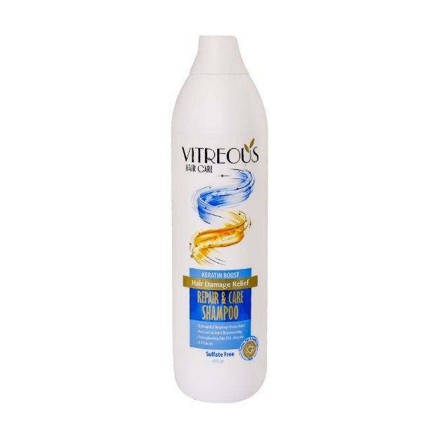 شامپو-کراتین-بدون-سولفات-ویتروس-مناسب-موهای-آسیب-دیده-400-میلی-گرم---Vitreous-Repair-And-Care-Shampoo-For-Damaged-Hair-400-g