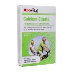 قرص-کلسیم-سیترات-همراه-با-منیزیم-زینک-و-ویتامین-D-آپوویتال-30-عدد---Apovital-Calcium-Citrate-Magnesium-Zinc-And-Vitamin-D-30-Tabs