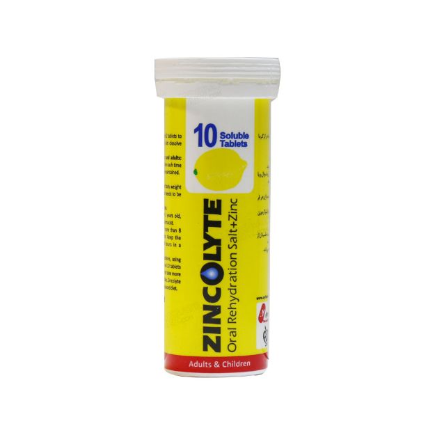 قرص-سریع-حل-شونده-ORS-زینکولایت-آیریک-با-طعم-لیمو-10-عدد---Ayrik-Zincolyte-Oral-Rehydration-Salt+Zinc-10-Soluble-Tabs