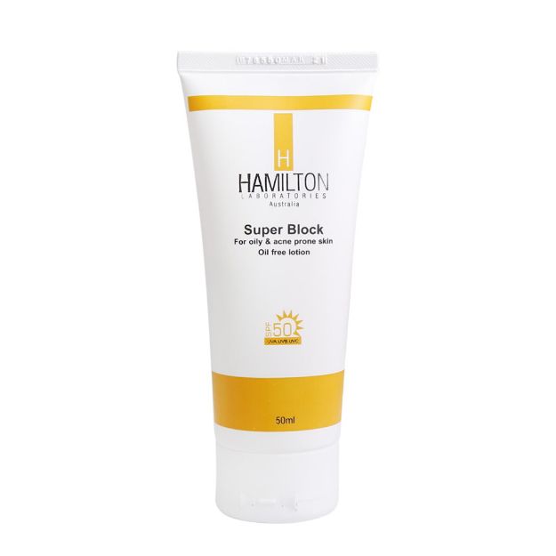 لوسیون-ضد-آفتاب-SPF50-همیلتون-مدل-سوپر-بلاک-50-میلی-لیتر---Hamilton-Super-Block-SPF50-Sunscreen-For-Oily-Skin-50-ml