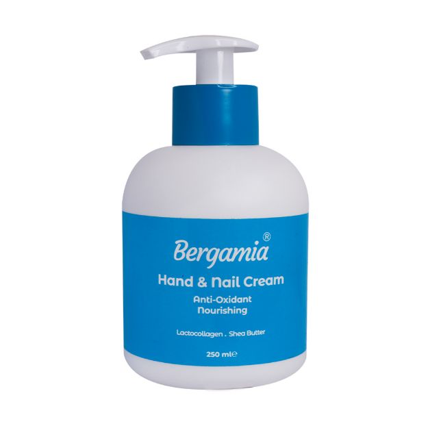 کرم-مرطوب-کننده-پمپی-دست-و-ناخن-برگامیا-حاوی-کلاژن-شیر-250-میلی-لیتر---Bergamia-Hand-and-Nail-Anti-Oxidant-Nourishes-With-Lactocollagen-75-M