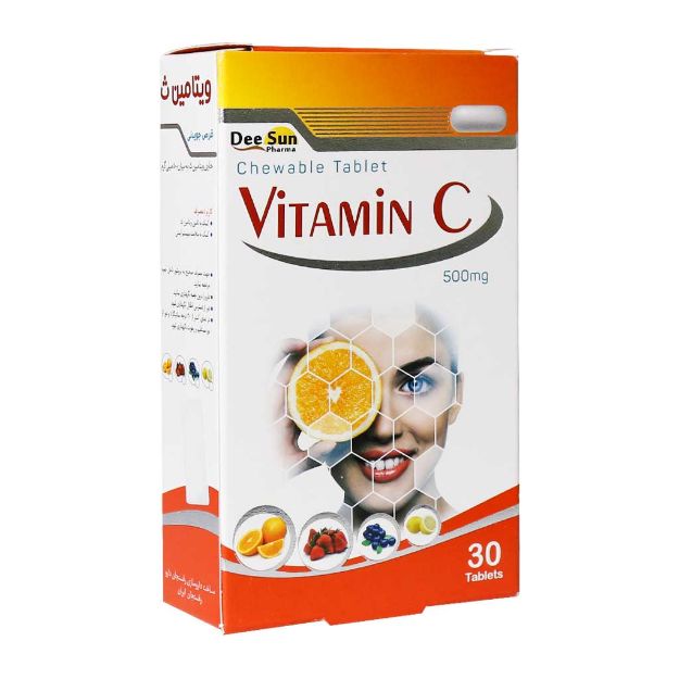 قرص جویدنی ویتامین C 500 دی سان فارما 30 عدد - Dee Sun pharma Vitamin C 500 mg 30 Tablet