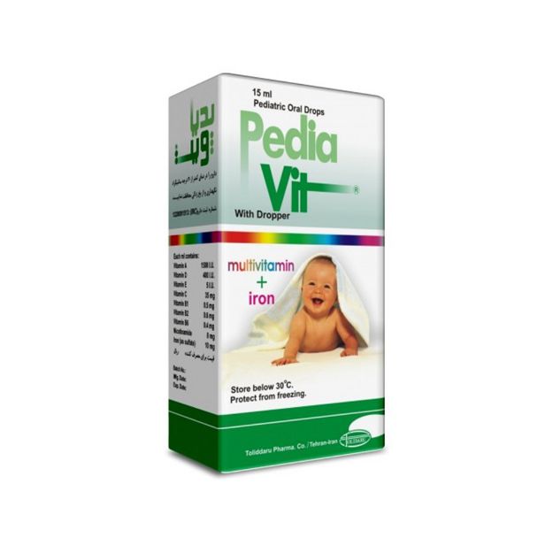 قطره-مولتی-ویتامین-+-آهن-پدیا-ویت-تولید-دارو-15-میلی-لیتر---Toliddaru-PediaVit-multivitamin-+-iron-Drop-15-ml