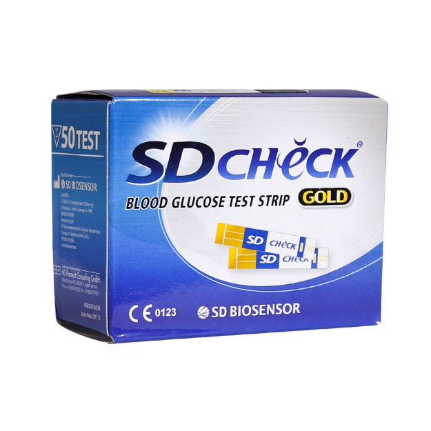 نوار-تست-قند-خون-اس-دی-چک-مدل-Gold-بسته-50-عددی---SD-Check-Blood-Glucose-Test-Gold-50-Strips