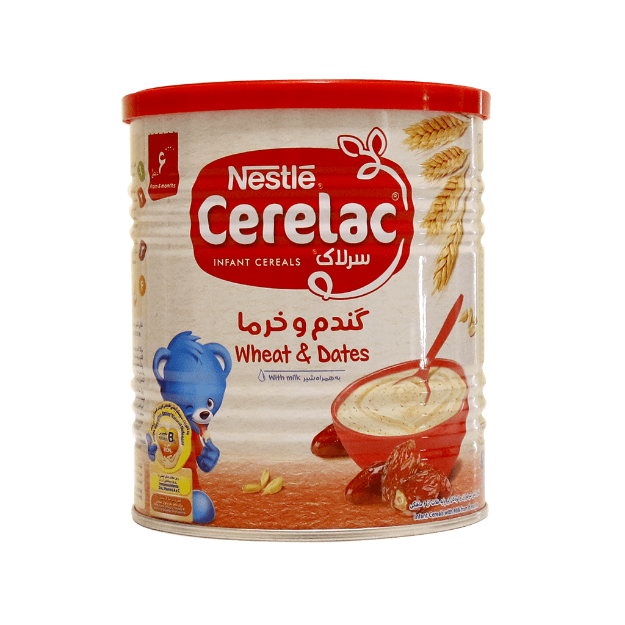 سرلاک گندم و خرما به همراه شیر نستله مناسب کودکان از پایان ۶ ماهگی ۴۰۰ گرم - Nestle Cerelac Wheat & Date With Milk 400g