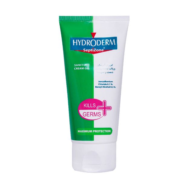 کرم-ژل-آبرسان-و-پاک-کننده-پوست-دست-و-صورت-هیدرودرم-50-میلی-لیتر---Hydroderm-Septizone-Sanitizer-Cream-Gel-50-ml