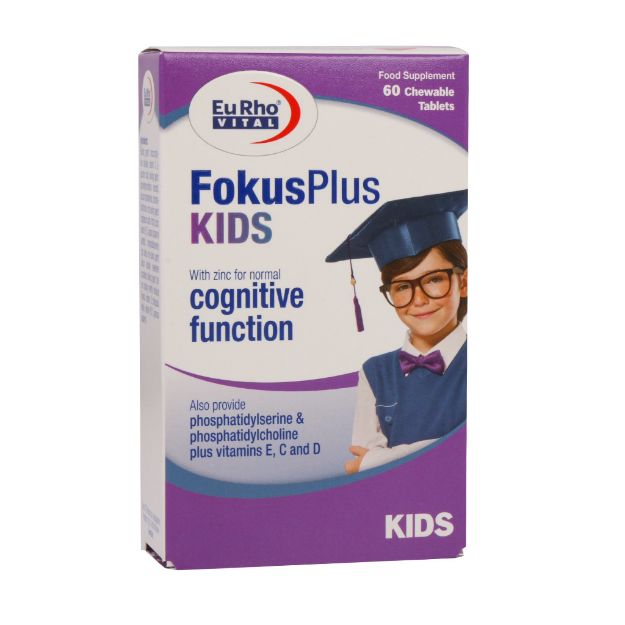 قرص-جویدنی-فوکوس-پلاس-کیدز-یوروویتال-60-عدد---Eurhovital-Fokus-Plus-Kids-60-Chewable-Tablets