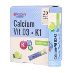 ساشه کلسیم و ویتامین D3 و K1 رزاویت 20 عدد - Rozavit Calcium And Vitamin D3 K1 20 Direct Sachets